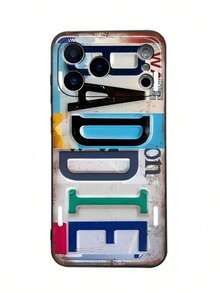 BADDIE Pattern TPU Shockproof Soft Case With License Plate Design. Suitable For IPhone 17, 17 Air, 17 Pro, 17 Pro Max, 16, 15, 14, 13, 12, 11, Pro Max, X, XS, Plus, Mini, 16E/SE4, And Also Galaxy S22/23/24/25 Ultra. - 黑色 - 查看 5