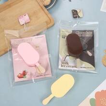 超柔软慢回弹哈密瓜巧克力脆皮冰淇淋，可爱逼真的食物模型 - 彩色 - 查看 2