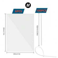 Tấm chắn nước bằng nhựa PVC trong suốt 10 lỗ, có thể cắt tỉa, thích hợp cho chuồng nuôi động vật nhỏ và lồng thú cưng, ngăn ngừa thức ăn, cỏ khô và chất thải bị đổ ra ngoài, thích hợp cho chuột hamster, thỏ và chuột lang, sử dụng được quanh năm. - Nhiều màu - Xem 9