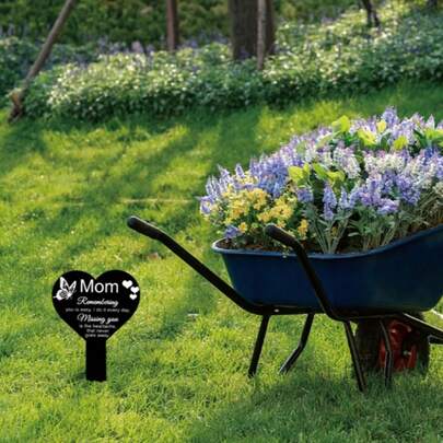 1 Memorial Tombstone, Garden Stake Memorial Plaque, Cemetery Garden Stake, Acrylic Tombstone Stake, Cemetery Decoration Supplies