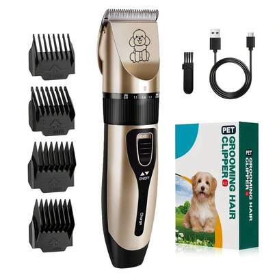 Cortadora de Pelo para Mascotas Inalámbrica Profesional Personalizada, Recargable por USB, de Bajo Ruido, para Perros y Gatos