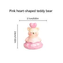 1pc Cute Bear Figurine, Heart Nose Bear Sweater Dress Teddy Bear Christmas Cartoon Doll Decor, DIY Hanging Accessory, Decorative Ornament - Style - View 13