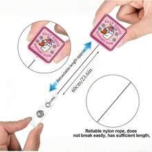 1 cuộn dây đeo thẻ hình động vật ngộ nghĩnh, giá đỡ thẻ ID có thể thu gọn với kẹp cá sấu xoay, quà tặng cho y tá, bác sĩ, nhân viên văn phòng. - ếch xanh - Xem 4