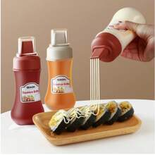 1/2个装挤压式酱料瓶，适用于沙拉酱、番茄酱、蜂蜜、果酱和其他厨房调味品，蚝油挤压瓶 - 彩色 - 查看 7