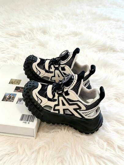 Dép xăng đan khoét rỗng cho trẻ em, chất liệu lưới thoáng khí, chống trượt, phối màu, thích hợp cho bé trai/bé gái, hoạt động ngoài trời, leo núi.