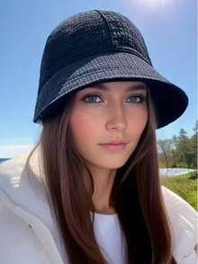 Waffle Texture Bucket Hat, Fashion Versatile Sun Hat For Women, Spring/Summer - A - View 4