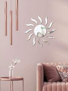One Set Of 13-Piece S-Shaped Gold And Silver Fashion Glasses Wall Stickers - Sun - View 9