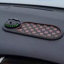 Multi-Functional Car Anti-Slip Mat With Phone Holder, Universal Dashboard Non-Slip Pad With Phone Stand, Fashion Glasses Storage, Parking Card And Storage Tray, An All-In-One Car Dashboard Organizer For Navigation, Phone, Glasses And Small Items, Durable Non-Slip Silicone Pad Suitable For Most Vehicles, Neat And Orderly Dashboard Storage Solution - A - View 3