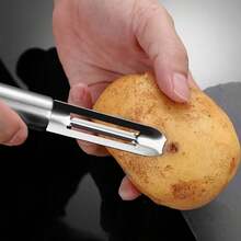Stainless Steel Anti-Rust Silver Potato Carrot Peeler With Ergonomic Handle, Dishwasher , Suitable For Various Fruits And Vegetables - Multicolor - View 4