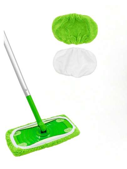 4pcs Microfiber Mop Pads - Reusable, Washable Flat Mop Replacement Heads, Highly Absorbent, Suitable For Wet And Dry Cleaning - Compatible With And Standard Mops - Home Cleaning Supplies