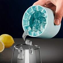 1pc Silicone Ice Cube Tray - Reusable Freezer Ice Cube Maker, Suitable For Home, Bar, Pub, Club And Outdoor Summer Drinks, Light Blue, Perfect For Cocktails And Fresh Fruit Infusions - Multicolor - View 3