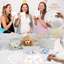 Jeu de bingo oie rose, convient pour 50 invités, révélation du , cartes et décorations pour baby shower - A - Voir 3