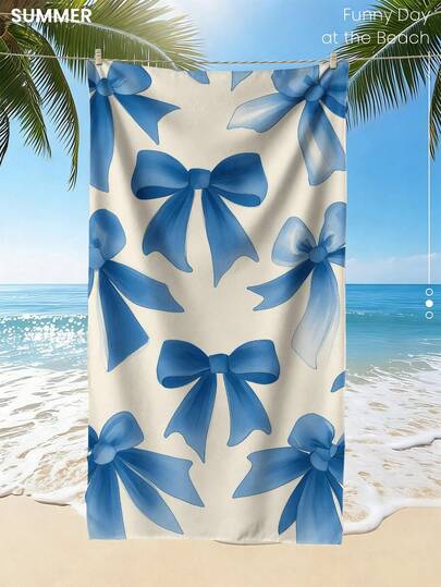 1 Khăn tắm biển cỡ lớn màu xanh dương họa tiết nơ, nhiều kích cỡ, nhanh khô, mềm mại, dễ mang theo, thời trang, chống cát, sợi siêu mịn siêu thấm hút. Phong cách Bohemian, nhiệt đới, cổ điển, ngộ nghĩnh, thích hợp cho yoga, dã ngoại, chống tia UV; Phù hợp cho bãi biển, hồ bơi và các hoạt động ngoài trời, đồ dùng cần thiết khi đi du lịch, cắm trại, yoga, phòng tập thể dục, thể thao, bơi lội, phù hợp cho cả nam và nữ.