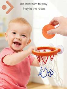Aro de baloncesto para baño de niños - Aro de baloncesto mini para bañera, ventosa fuerte, juego de baloncesto de baño y juguete de baño divertido para niños pequeños, adecuado para niños de 4 a 8 años, aro de baloncesto con ventosa con 3 pelotas perforadas, gran regalo para Halloween, Pascua, Navidad y cumpleaños - Multicolor - Ver 9