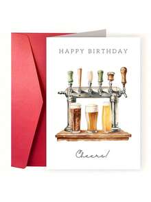 1 Thiệp chúc mừng sinh nhật hình ly bia – Thiệp chúc mừng ly bia dành cho bố, chồng, bạn trai, con trai, ông, chú, bạn bè - nhiều màu - Xem 1