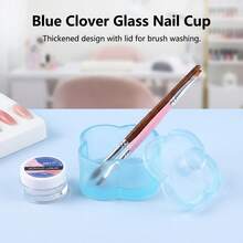 1 chiếc cốc pha lê đựng dụng cụ làm móng hình cỏ bốn lá có nắp đậy, thiết kế dày dặn, dùng để vệ sinh cọ vẽ móng. - Nhiều màu - Xem 6