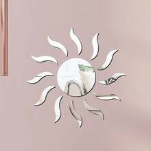 One Set Of 13-Piece S-Shaped Gold And Silver Fashion Glasses Wall Stickers - Sun - View 8