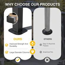 Gazebo para Asar al Aire Libre de 8 x 8 Pies, Gazebo para BBQ con Techo Rígido de Policarbonato Resistente a los Rayos UV y Ganchos de Almacenamiento para Patio, Césped, Jardín - 1 - Ver 2