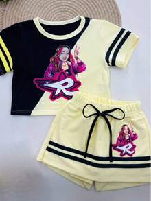 Emily Vick Girl's Outfit Set. - Yellow - View 2