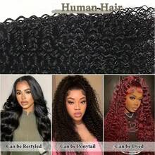 2 bó tóc nối Jerry Curly, tóc thật dệt đôi, tóc Remy tự nhiên màu đen xoăn tít dành cho nữ. - Natural Black - Xem 10