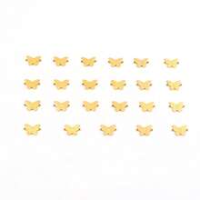 1pc New Stainless Steel Bow Knot & Letter Chain Necklace For Women - Golden Butterfly Letters - View 4