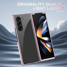 Classic Electroplated Transparent Phone Case Suitable For Samsung Galaxy ZFold3, ZFold4, ZFold5, ZFold6, ZFold7, ZFlip3, ZFlip4, ZFlip5, ZFlip6, ZFlip7, ZFlip7FE, Naked Phone Effect, Fashionable And Versatile - Multicolor - View 5