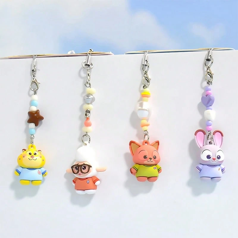 Miniso Móc khóa túi xách mini hình thú nhồi bông Judy & Nick / Clawhauser & Bellwether trong phim Zootopia của Disney, nhỏ gọn và đầy đặn, món quà sinh nhật tuyệt vời (1 chiếc) - Nhiều màu - Xem 1