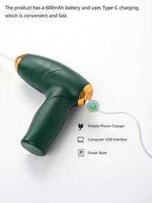 1pc Rechargeable Wireless Hand-Held Electric Milk Frother, 3 Speed Settings, Includes 2 Detachable Whisk Attachments, Suitable For Whipping Eggs, Mixing Milk, Coffee, Hot Chocolate And Cappuccino - Multicolor - View 6