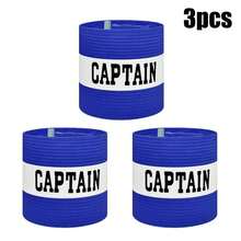 Bộ 3 băng tay bóng đá kẻ sọc - Thiết kế co giãn chống mài mòn - Dây đeo nylon có thể điều chỉnh - Huy hiệu tay áo tập luyện thể thao, dành riêng cho đội trưởng các đội bóng đá. - Băng tay sọc - Xem 11