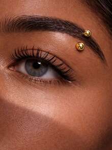 1pc S925 Sterling Silver Barbell Eyebrow Earring, Hypoallergenic External Thread Banana Shape Earring Suitable For Eyebrow, Earlobe And Cartilage Piercing - Single Brow Bone Stud - View 3