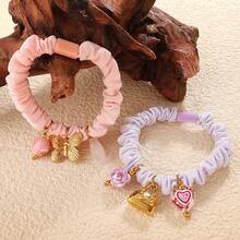 QASW European And American Cross-Border Color Small  Pleated Hair Ring Exquisite High-End DIY Pendant Decoration Girl's Heart Hair Rope - FQ01OE-PJ783DRG-PJ259G-PJPJ355PKG - Xem 5