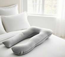 Full Body U Shape Pillow Ultra Soft Pregnancy Maternity Nursing Support Comfort - Grey - View 5