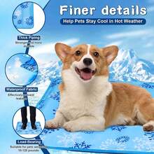 夏季多功能宠物降温垫，保持宠物凉爽，防水耐用，适用于猫狗 - 彩色 - 查看 4