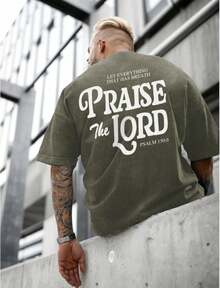 100% Cotton Christian Jesus Shirts For Men Religious Praise The Lord Bible Verse Shirt Oversized Graphic Tees Acid Wash Tshirt- Unisex Women's & Men Campus Daily Wear - 綠色 - 查看 6