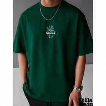 Streetwear Gospel T-Shirt, Religious Church, Prayer, Heart, Flames, Street, Urban Culture, Unisex, 100% Cotton, Top Premium Streetwear, Immediate Shipping, Various Colors!! - 綠色 - 查看 3