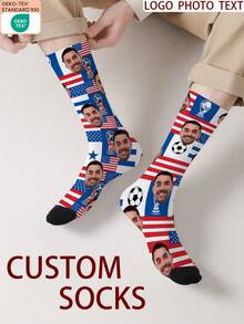 1 Đôi tất in hình mặt theo yêu cầu, tất in ảnh theo yêu cầu, tất in hình tùy chỉnh, tất in hình mặt hài hước cá nhân hóa, tất in hình theo yêu cầu, in bất kỳ khuôn mặt nào lên tất, quà tặng kỷ niệm, quà tặng Valentine, quà tặng sinh nhật, quà tặng đám cưới, quà tặng Ngày của Mẹ, quà tặng Ngày của Cha, quà tặng bạn thân - Nhiều màu - Xem 6