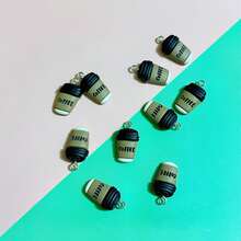 20pcs Creative Mini Coffee Cup Resin Pendant, Suitable For Handmade Jewelry Making, Earrings, Necklaces, Bracelets, Bag Charms, Couple Gifts, Resin Craft Supplies - 20 Mini Coffee Cups - View 4