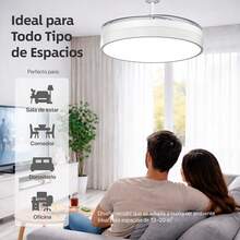 72W LED Fan With Light – Ultralight And Silent Invisible Fan With Remote Control And Retractable Blades Φ52*H40 Cm – Cold/Neutral/Warm Light For Indoors – OstarkDom-LEDUNI - 72W-white - View 2