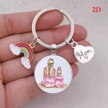 1件彩虹妈妈时光仿宝石项链，带彩虹吊坠，精美包包配饰，母亲节或节日礼物佳选 - 彩色 - 查看 13