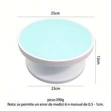 Base Giratoria para Pasteles Inclinable de Plástico de Grado Alimenticio de 10 Pulgadas, Plato Giratorio Desmontable Antideslizante y Ligero para Repostería, Herramienta para Decoración de Pasteles para Uso Doméstico y Principiantes - Ver 6