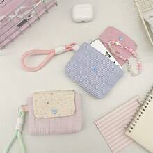 1pc Cute Star Shaped Ins Style Cosmetic Bag, Women Sanitary Pad Pouch, Coin Purse, Travel CD Storage Bag - Multicolor - View 8