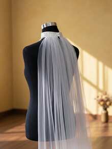 2m Long Wedding Boleros Shawl Beaded Bling Sequin Neckline Bridal Capes - Multicolor - View 10