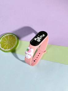 5pcs Children And Teenagers Sports Electronic Watch M3 New LED Touch Screen Cute Carrot Little White Rabbit Strawberry Rabbit Bowknot Rabbit Fashion Versatile Sports Electronic Watch Open School Season Back To School Season Send Surprise Gifts To Classmates And Friends Gift Watch Combination Set - Multicolor - View 10