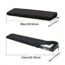 1pc Of New Electric Piano Cover, Adjustable 88-Key Digital Piano Cover, 61-Key Electronic Piano Cover - Multicolor - View 2