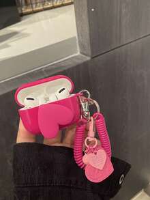 3D 心形风扇耳机保护套，兼容 ，单只耳机保护套，新款无线耳机保护套，兼容 3/Pro/Pro2，男女朋友礼物 - 粉色 - 查看 7