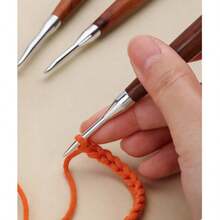 Kim móc len mạ bạc màu đỏ cao cấp bằng nhôm, kích thước 3.0mm-10mm, chống gỉ, dùng để tự làm đồ đan. - A - Xem 3