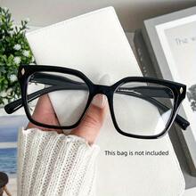 New Fashion Fresh Small Frame Square Plain Versatile Retro Glasses For Women Suitable For Photos And Daily Wear - 粉紅色的 - 查看 9