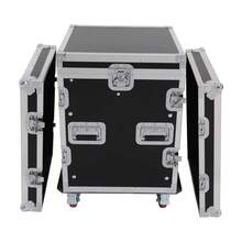 PA DJ Rack Case, 14U PA DJ Rack, PA DJ Rack With Wheels - Black - View 7