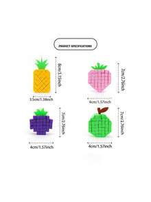 1个挤压拉伸水果玩具，3D可折叠创意玩具，缩小玩具，独特小礼物 - 彩色 - 查看 5