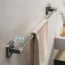 Giá treo khăn tắm không cần khoan, kiểu dáng tối giản hiện đại, gắn tường. - Loại A - Xem 6